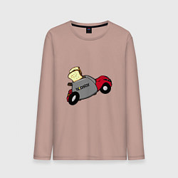 Лонгслив хлопковый мужской Smart 452 - Mad Toaster, цвет: пыльно-розовый