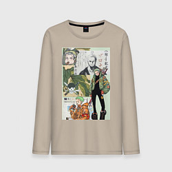 Мужской лонгслив Ван-Пис Зоро Ророноа коллаж сильнейший мечник