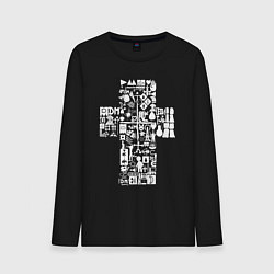 Лонгслив хлопковый мужской Depeche mode - logo, symbolism, цвет: черный