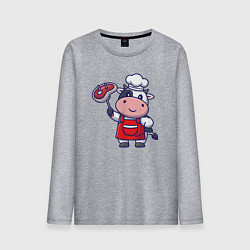 Мужской лонгслив Коровка повар