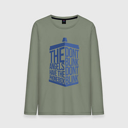 Лонгслив хлопковый мужской Angels phonebox, цвет: авокадо