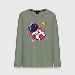 Мужской лонгслив Космонавт в бассейне