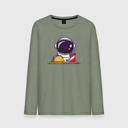 Мужской лонгслив Космический фастфуд