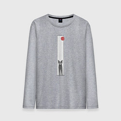 Мужской лонгслив Хитрая лиса в рамке