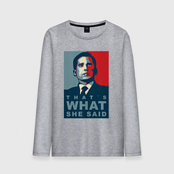 Мужской лонгслив Thats what she said - the office