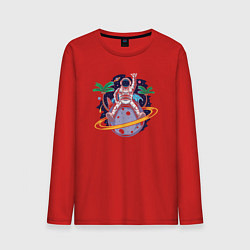 Лонгслив хлопковый мужской Space summer, цвет: красный