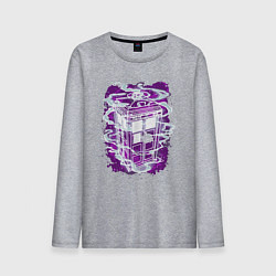 Лонгслив хлопковый мужской Tardis violet, цвет: меланж