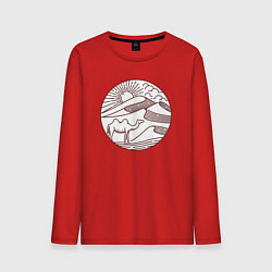 Мужской лонгслив Верблюд в пустыне