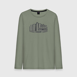 Мужской лонгслив Город Калгари
