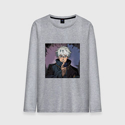 Лонгслив хлопковый мужской Годжо, цвет: меланж