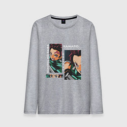 Мужской лонгслив Клинок рассекающий демонов Kamado Tanjiro