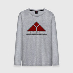 Лонгслив хлопковый мужской Skynet - cyberdyne, цвет: меланж