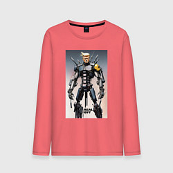 Мужской лонгслив Cyber Trump is real guy - ai art