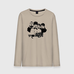 Лонгслив хлопковый мужской Arctic Monkeys band, цвет: миндальный