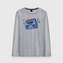 Мужской лонгслив Музыкальный бумбокс