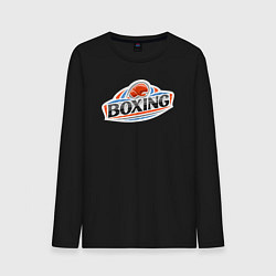 Лонгслив хлопковый мужской Boxing team, цвет: черный
