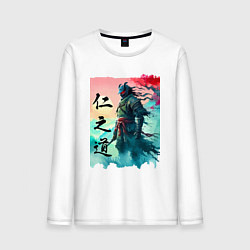 Мужской лонгслив Japanese samurai - ghost of Tsushima sketch