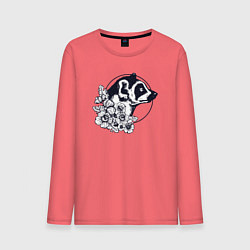 Мужской лонгслив Лемур в цветах