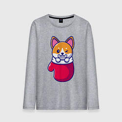 Мужской лонгслив Собачка в варежке