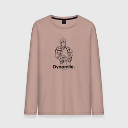 Лонгслив хлопковый мужской BTS Dynamite Park Ji-min, цвет: пыльно-розовый