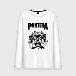Лонгслив хлопковый мужской Pantera - rock dog, цвет: белый