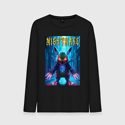 Мужской лонгслив Cyber terrible Pikachu - neon glow