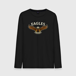 Лонгслив хлопковый мужской Eagles, цвет: черный