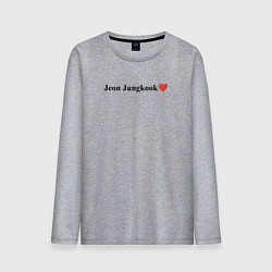 Лонгслив хлопковый мужской BTS Jeon Jung-kook, цвет: меланж