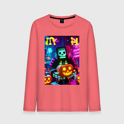 Мужской лонгслив Minecraft and halloween collaboration - ai art