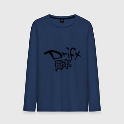 Лонгслив хлопковый мужской Drift - Япония цвета тёмно-синий — фото 1