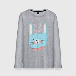 Лонгслив хлопковый мужской Sweet bunny, цвет: меланж