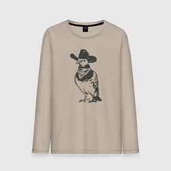 Мужской лонгслив Голубь ковбой