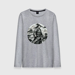 Мужской лонгслив Самурай графика