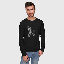 Лонгслив хлопковый мужской Depeche Mode - Work Hard, цвет: черный — фото 2