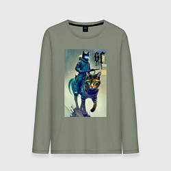 Мужской лонгслив Cat forces - ai art fantasy