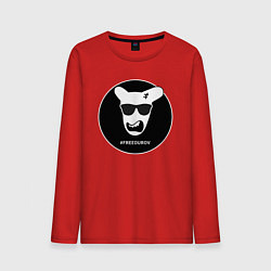 Лонгслив хлопковый мужской Свободу Павлу Дурову, цвет: красный