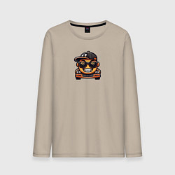 Мужской лонгслив Машина рэпер в черных очках