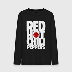 Лонгслив хлопковый мужской RHCP - title and logo, цвет: черный