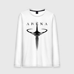 Лонгслив хлопковый мужской Quake arena logo, цвет: белый
