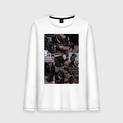 Мужской лонгслив Конный спорт коллаж