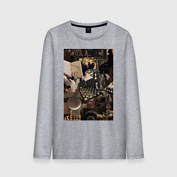 Мужской лонгслив Шахматы коллаж