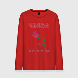 Лонгслив хлопковый мужской Depeche Mode - Rose Bowl 88, цвет: красный