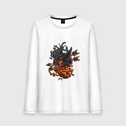 Мужской лонгслив Волк с цветком