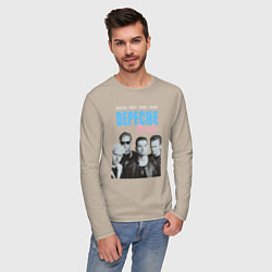 Лонгслив хлопковый мужской Depeche Mode Vintage, цвет: миндальный — фото 2