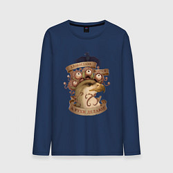 Лонгслив хлопковый мужской Злобоглазы и Рухи, цвет: тёмно-синий