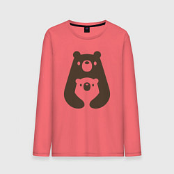 Мужской лонгслив Мишки-обнимашки