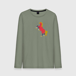 Мужской лонгслив Конь красный