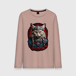 Мужской лонгслив Кот викинг