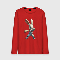 Мужской лонгслив Бейсбольный зайчик