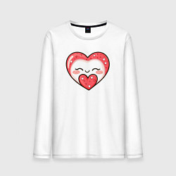 Мужской лонгслив Маршмеллоу сердечко